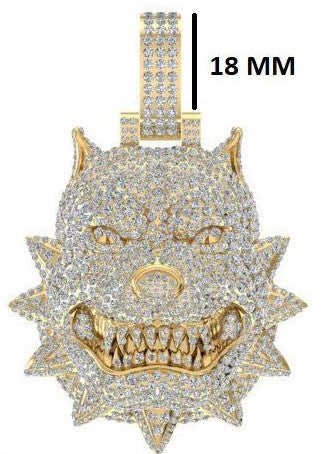 Iced Out Bull Dog Pendant