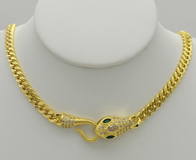 Snake Head Cuban Chain