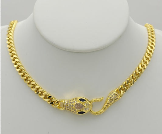 Snake Head Cuban Chain