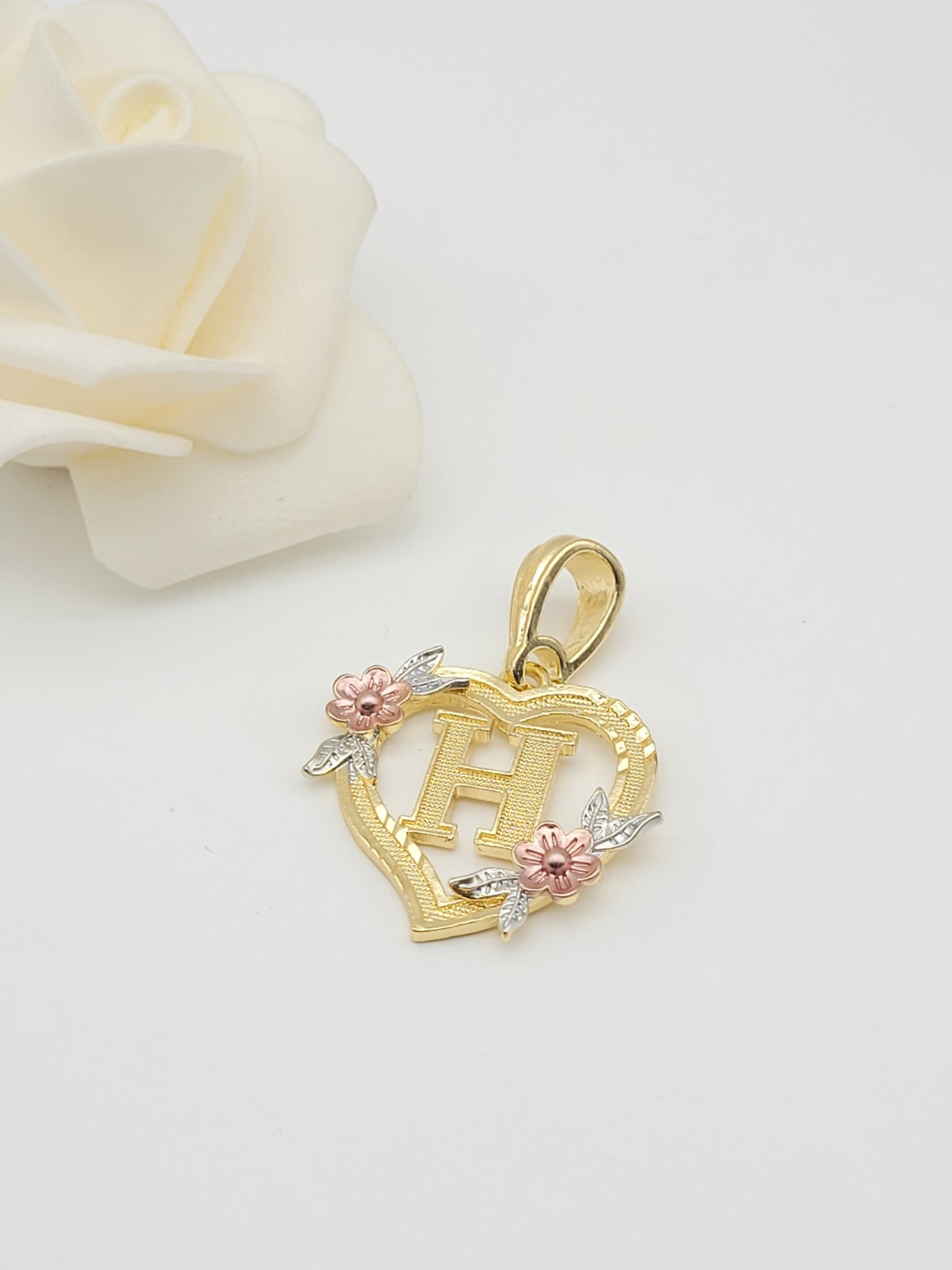 Hollow Heart with Letter Pendant