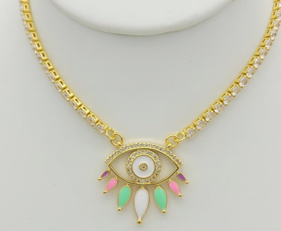 Eye Lashes Necklace