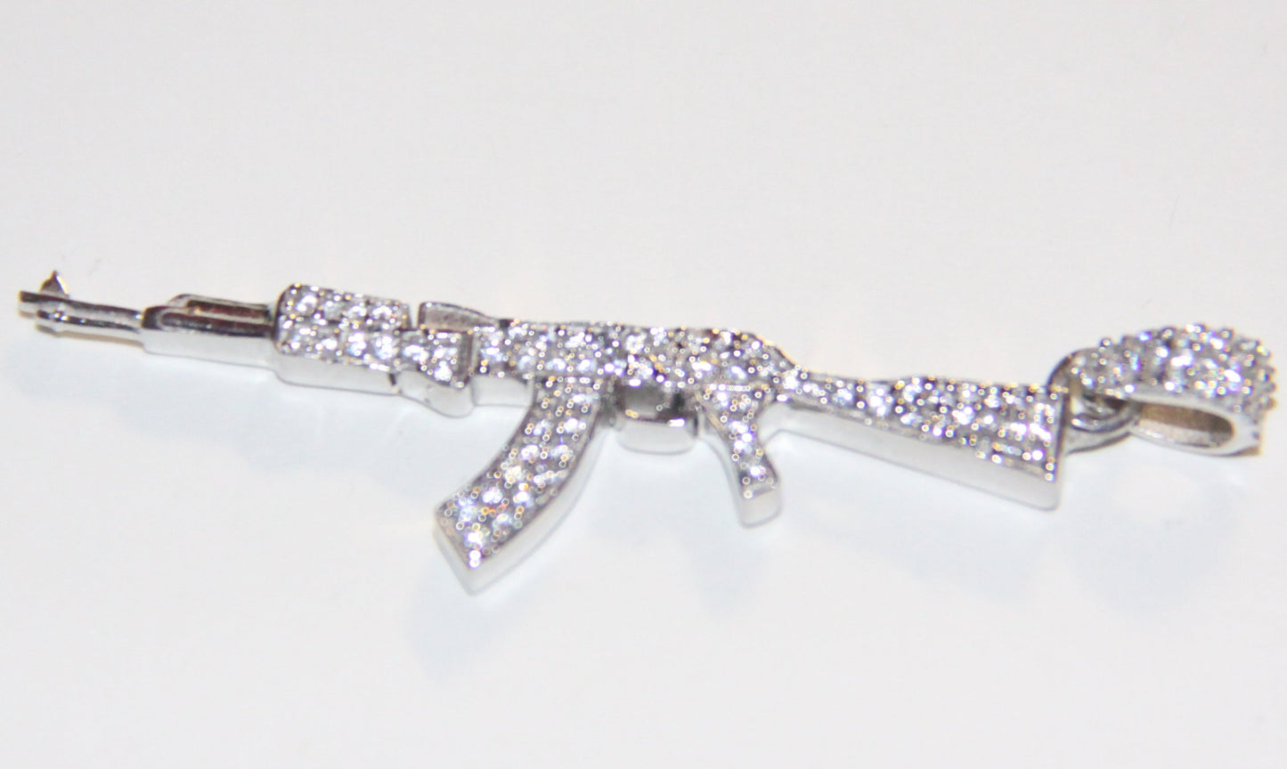 Iced Out AK-47 Pendant