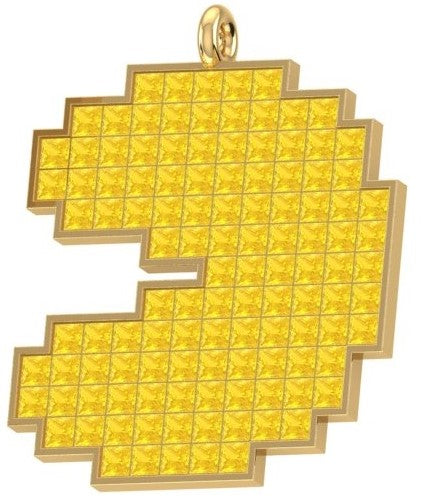 Iced Out Pac-Man Pendant