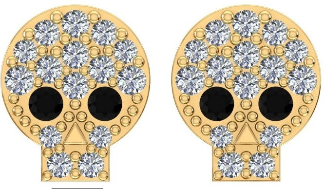 Iced Out Skull Earrings