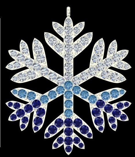 Iced Out Snowflake Pendant