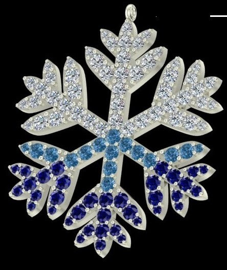 Iced Out Snowflake Pendant