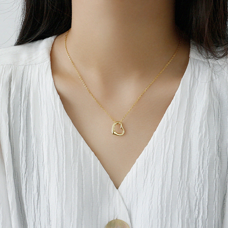 Simple Hollow Heart Necklace