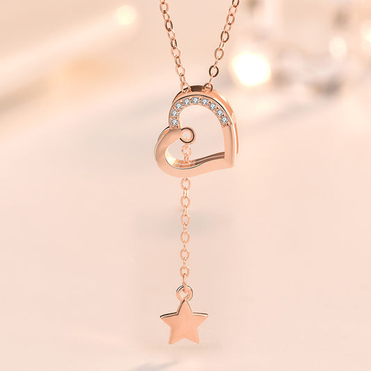 Heart & Star Tassels Necklace