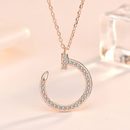 Circle Nail Necklace