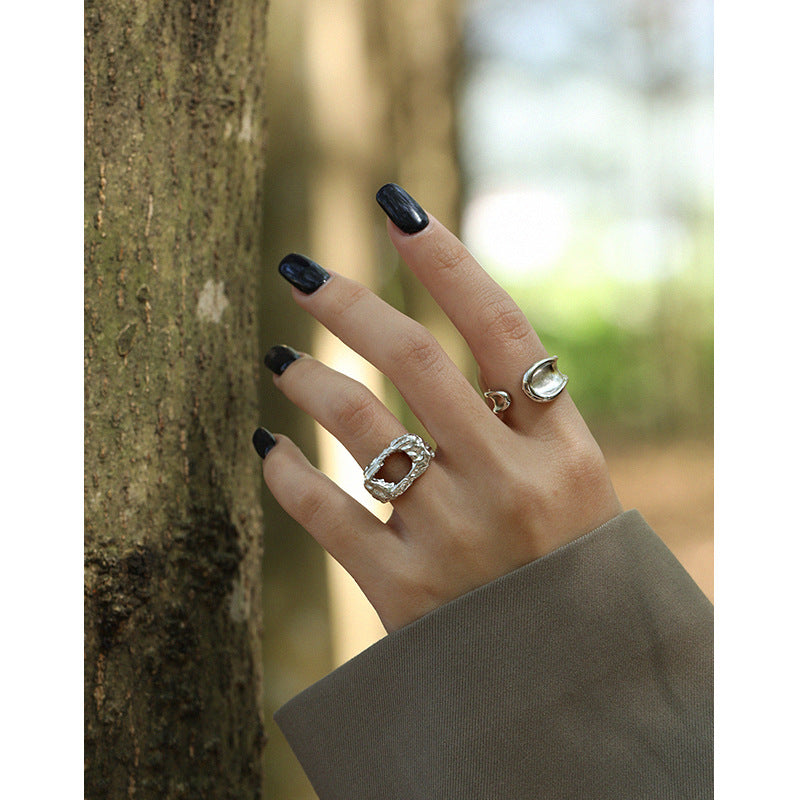 Geometry Irregular Hole Adjustable Ring