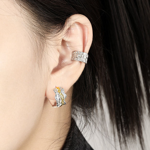 Casual Irregular C Shape Stud Earrings