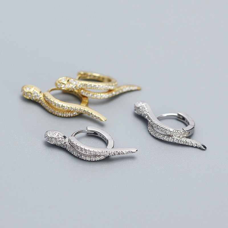 Snake Hoop  Earrings