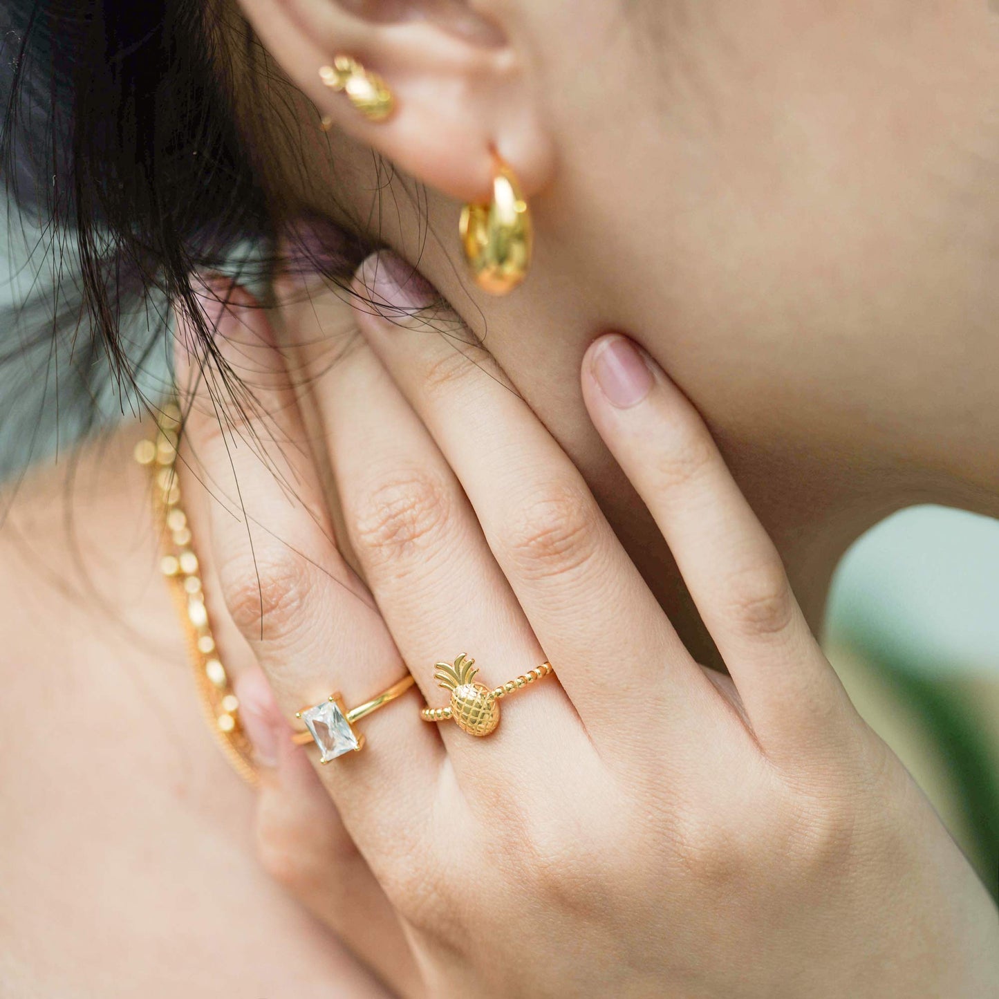 Pineapple Adjustable Ring